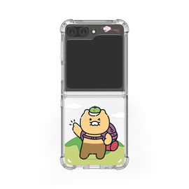 [S2B] KAKAO FRIENDS Clear TPU+PC Bumper Case for Galaxy Z Flip6 – Dual Protection, Shock-Absorbing Corners, Side Loop Strap Hole, Precise Fit - Made in Korea